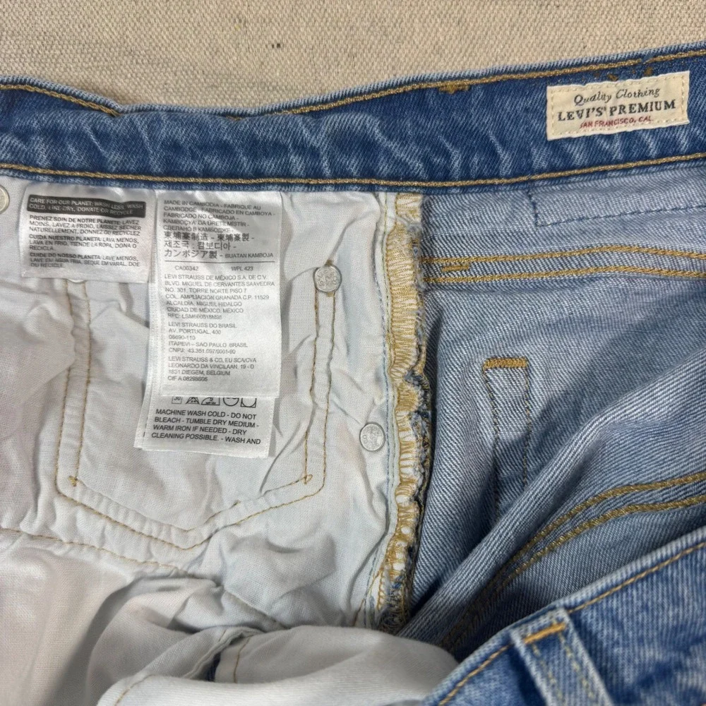 Levi's Premium 501 S Skinny Jeans‎ Men W30 L32 Blue Button Fly Denim